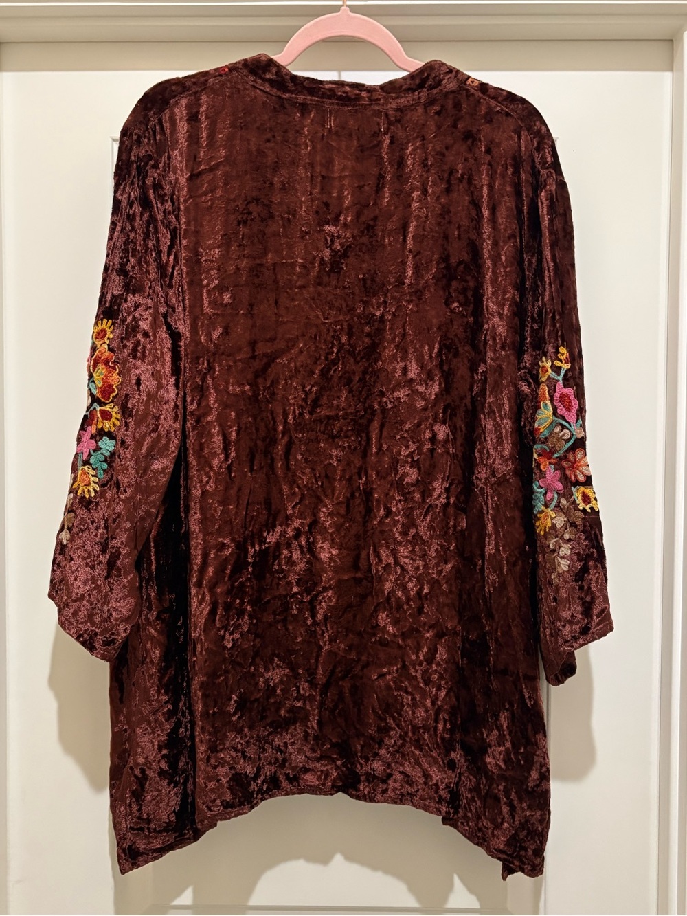 Angel Heart Boutique Embroidered Velvet Tunic - Picture 2 of 5